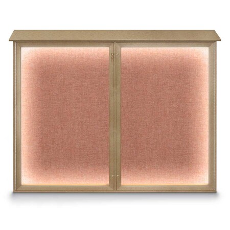 United Visual Products Double Door Enclosed Indoor Letterboard UV1127-SATIN-LICORI